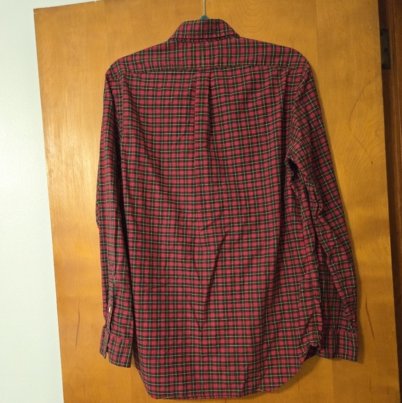 Polo Ralph Lauren Red & Green Plaid Long Sleeve Button Down Shirt Size M - Picture 2 of 3